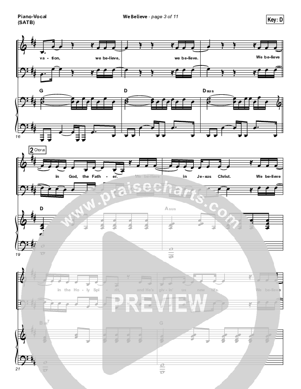 We Believe Piano/Vocal (SATB) (Newsboys)