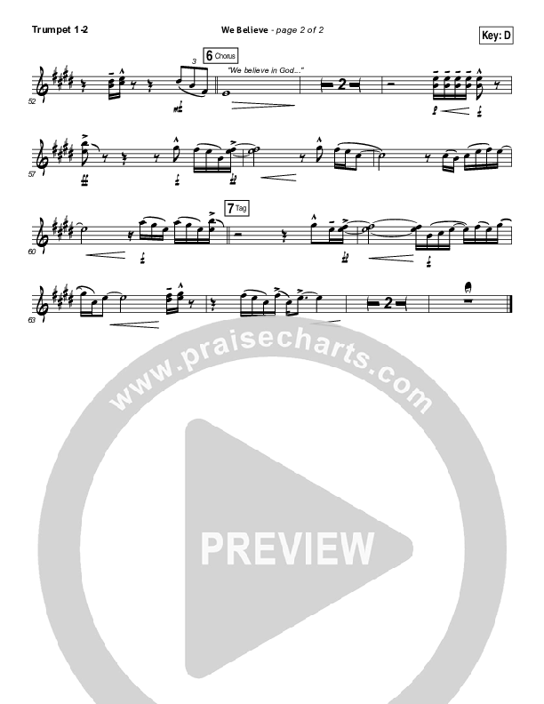 We Believe Trumpet 1,2 (Newsboys)