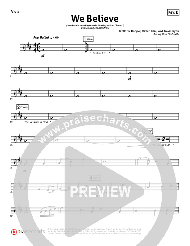 We Believe Viola (Newsboys)