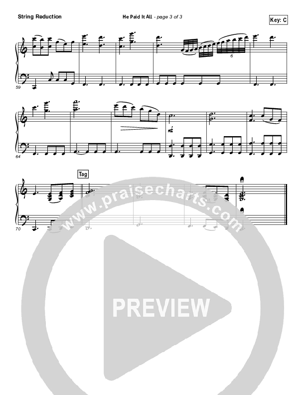 He Paid It All Synth Strings (Brandon Heath)