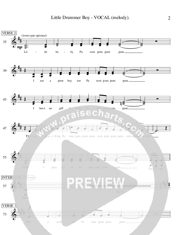 Little Drummer Boy (Ensemble) Choir Sheet (Ric Flauding)