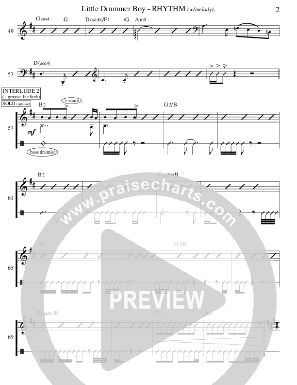 Little Drummer Boy (Ensemble) Rhythm/Melody (Ric Flauding)