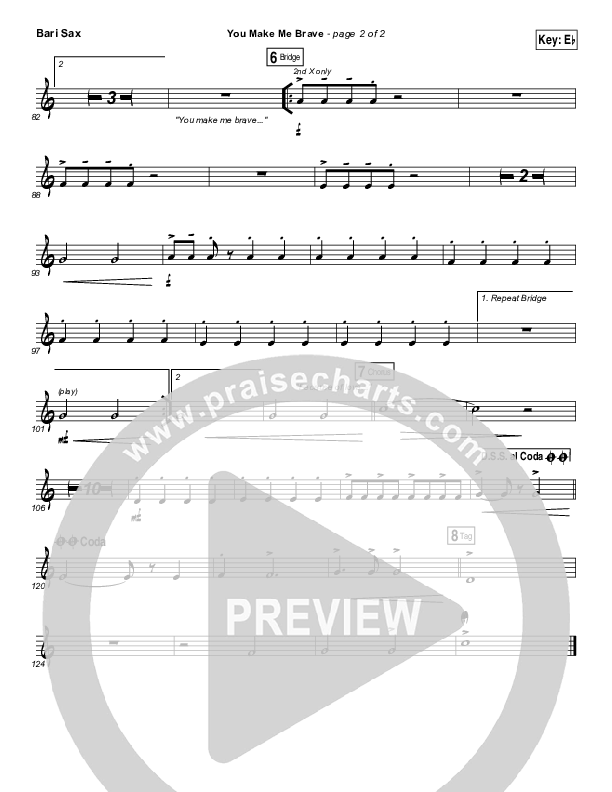 You Make Me Brave Bari Sax (Amanda Lindsey Cook / Bethel Music)