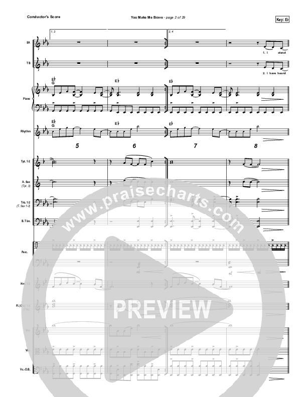 You Make Me Brave Conductor's Score (Amanda Lindsey Cook / Bethel Music)