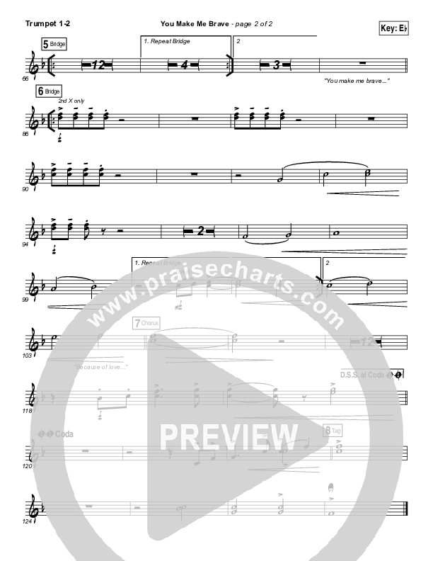 You Make Me Brave Trumpet 1,2 (Amanda Lindsey Cook / Bethel Music)