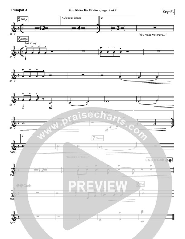 You Make Me Brave Trumpet 3 (Amanda Lindsey Cook / Bethel Music)