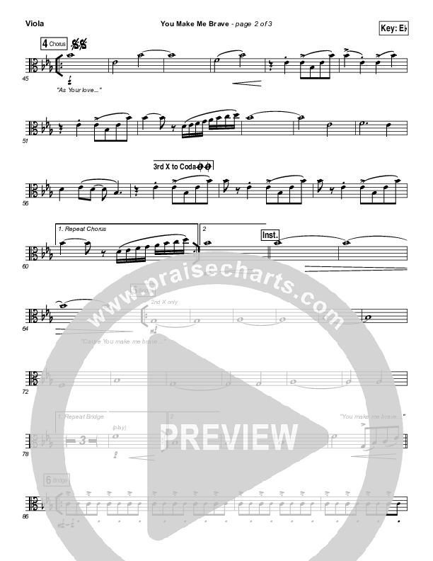 You Make Me Brave Viola (Amanda Lindsey Cook / Bethel Music)