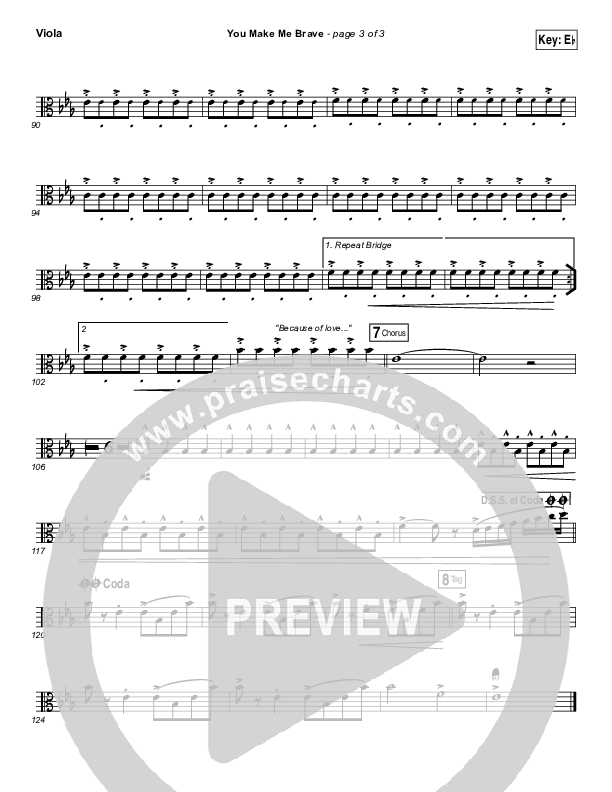 You Make Me Brave Viola (Amanda Lindsey Cook / Bethel Music)