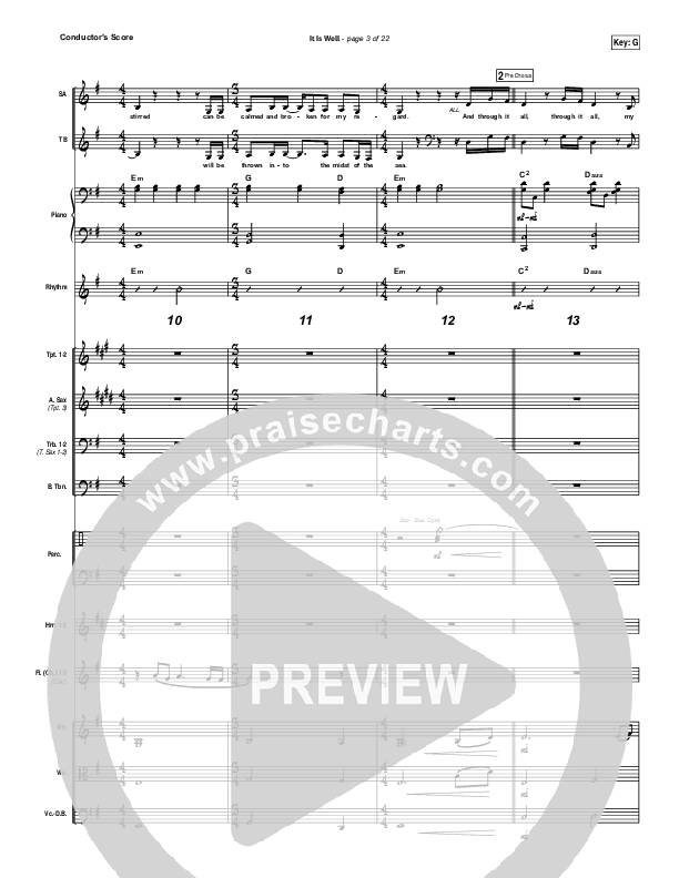 It Is Well Conductor's Score (Kristene DiMarco / Bethel Music)
