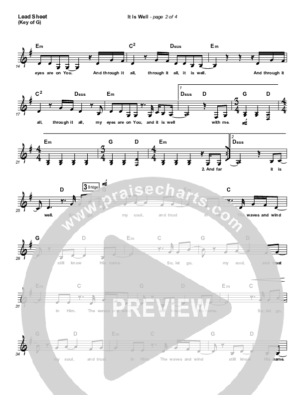 It Is Well Sheet Music PDF (Kristene DiMarco / Bethel Music) PraiseCharts
