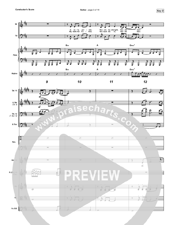 Anchor Conductor's Score (Leah Valenzuela / Bethel Music)