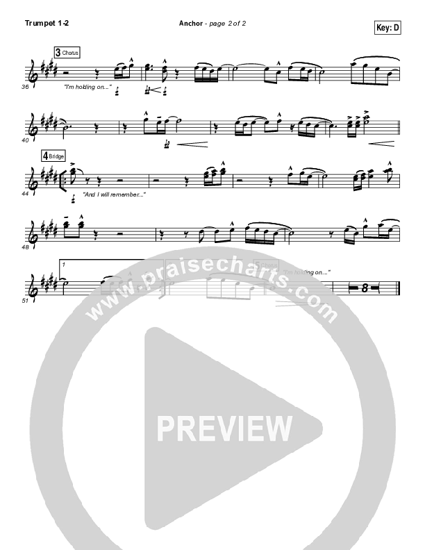 Anchor Trumpet 1,2 (Leah Valenzuela / Bethel Music)