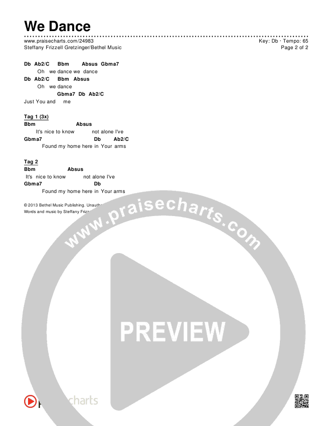 We Dance Chords & Lyrics (Bethel Music)