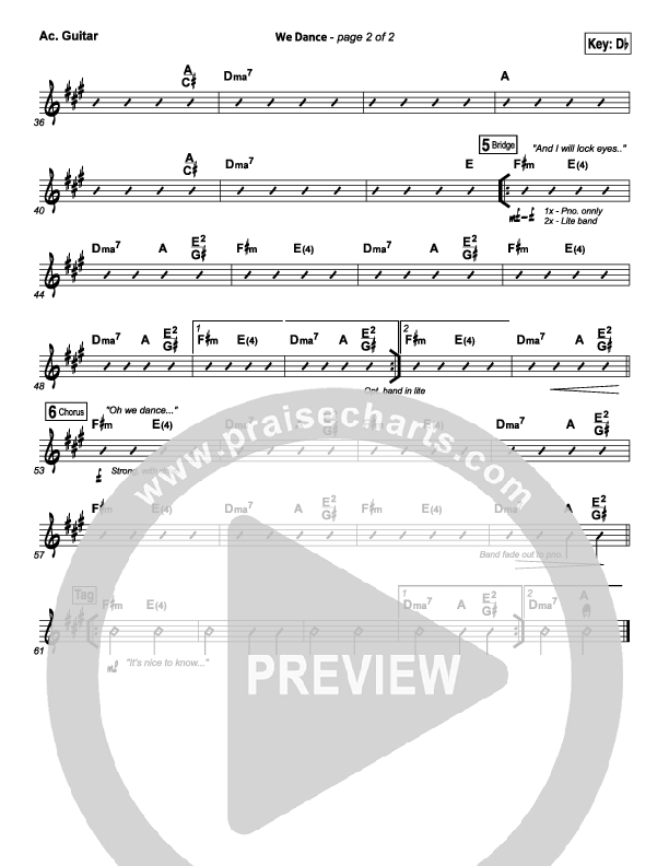 We Dance Acoustic Guitar (Bethel Music)