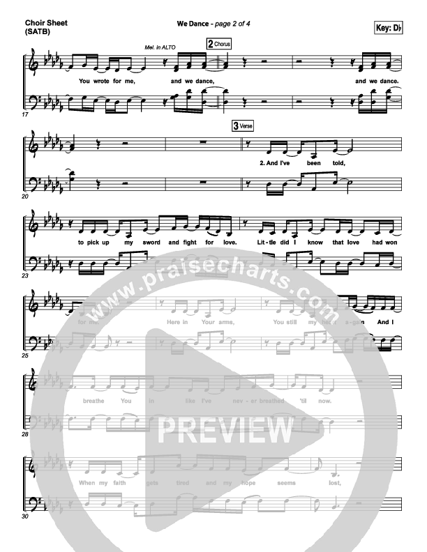 We Dance Choir Sheet (SATB) (Bethel Music)