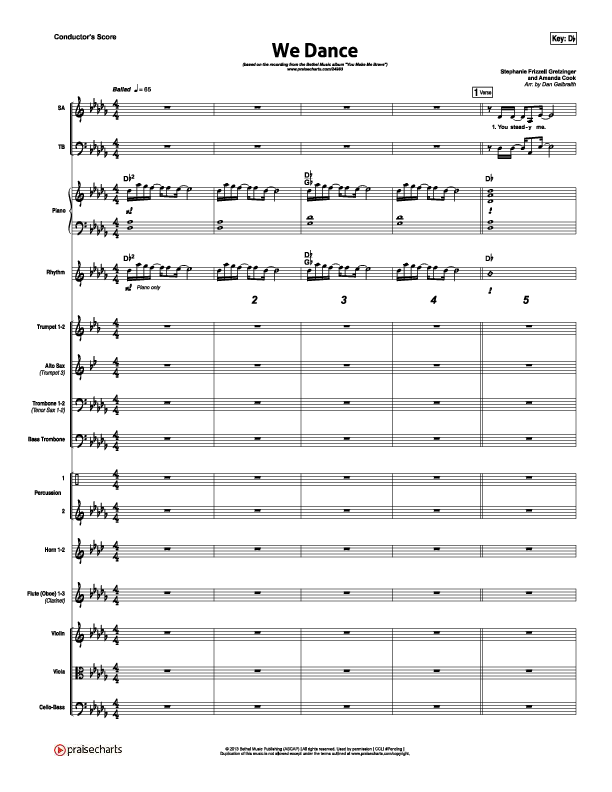 We Dance Conductor's Score (Bethel Music)