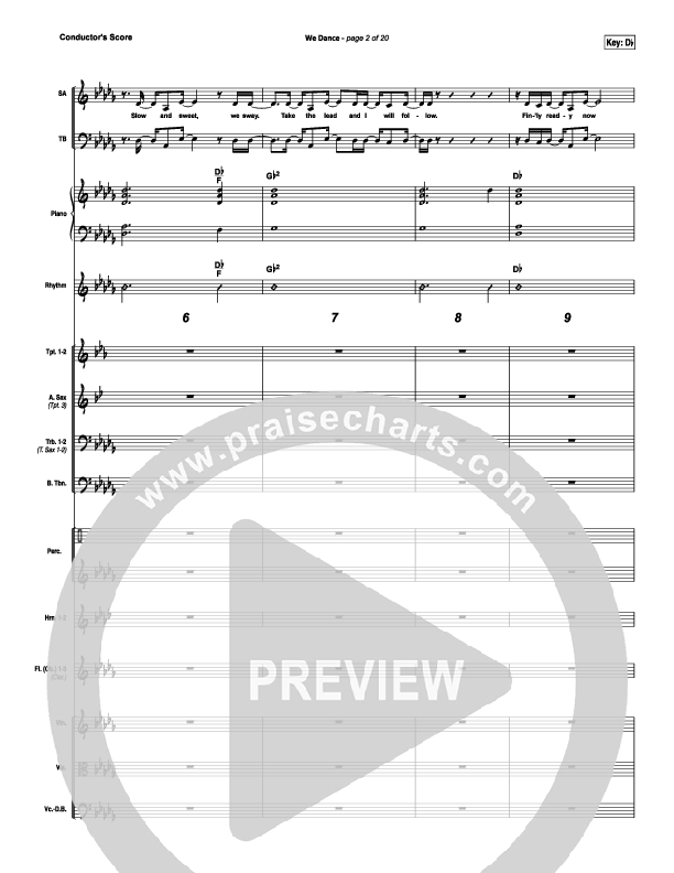 We Dance Conductor's Score (Bethel Music)