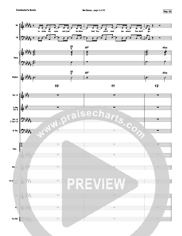 We Dance Conductor's Score (Bethel Music)