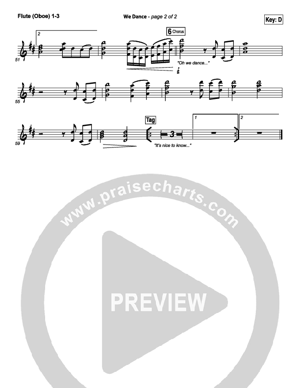We Dance Flute/Oboe (Bethel Music)