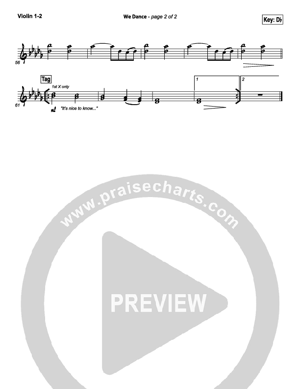 We Dance Violin 1/2 (Bethel Music)