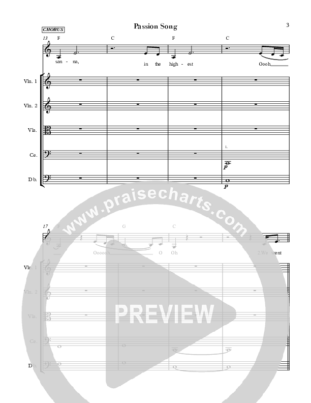 Passion Song (Live) Conductor's Score (Sean Carter)