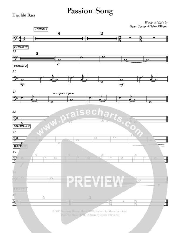 Passion Song (Live) Double Bass (Sean Carter)