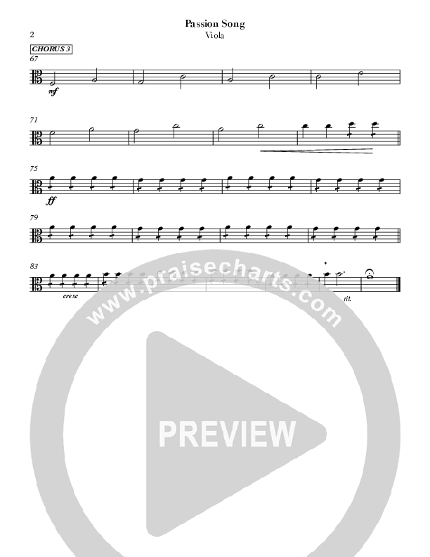 Passion Song (Live) Viola (Sean Carter)