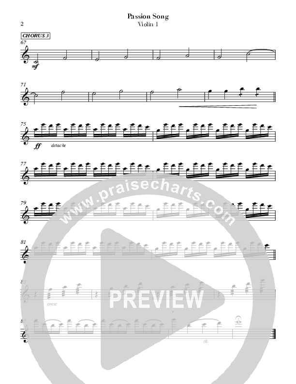 Passion Song (Live) Violin 1 (Sean Carter)