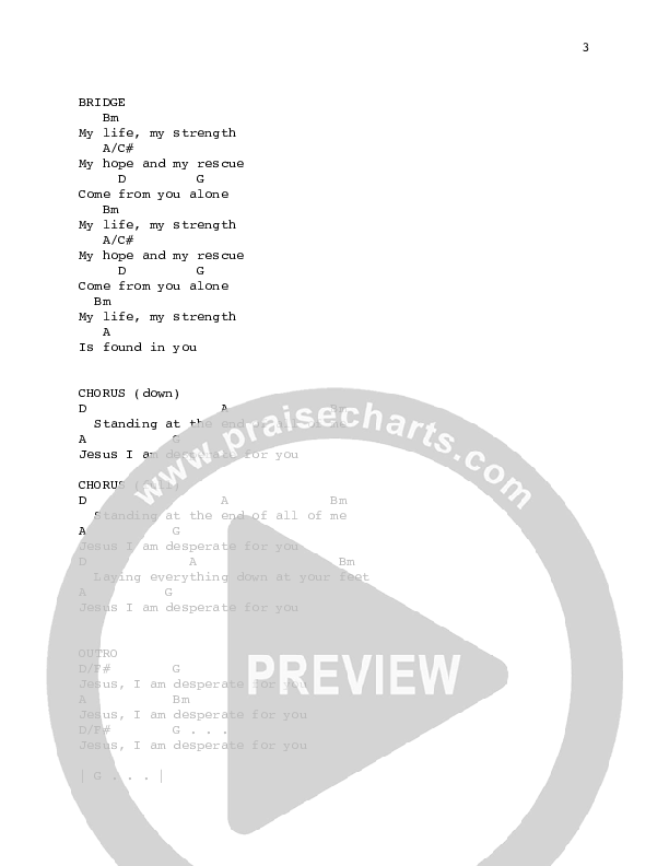 Desperate For You Chords & Lyrics (Fellowship Creative)