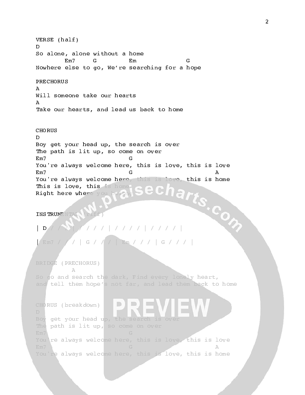 Home Chords & Lyrics (Fellowship Creative)