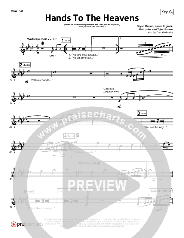 Hands To The Heavens Wind Pack (Kari Jobe)