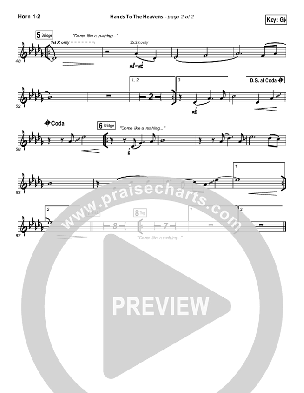 Hands To The Heavens Brass Pack (Kari Jobe)