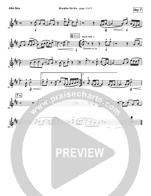 Breathe On Us Alto Sax (Kari Jobe)
