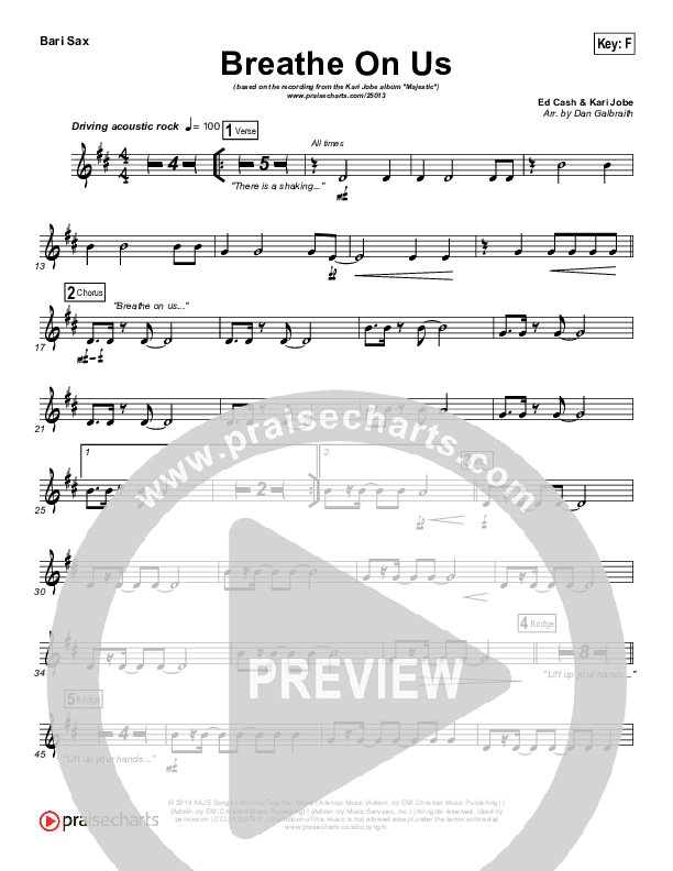 Breathe On Us Bari Sax (Kari Jobe)