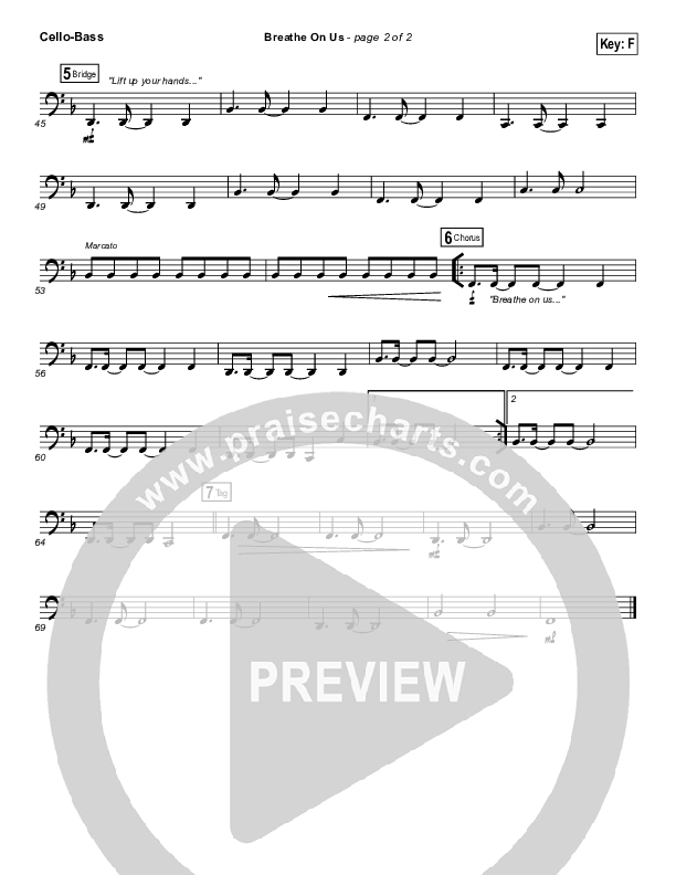 Breathe On Us Cello/Bass (Kari Jobe)