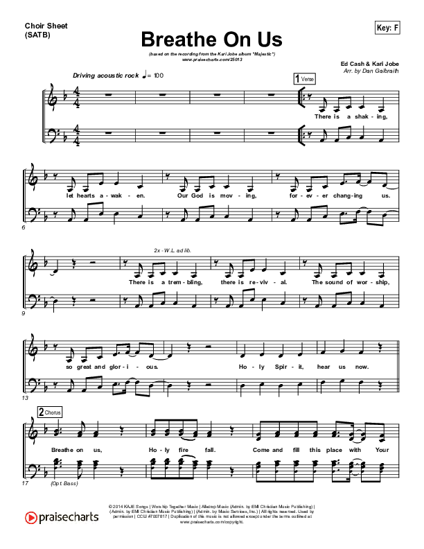 Breathe On Us Choir Vocals (SATB) (Kari Jobe)