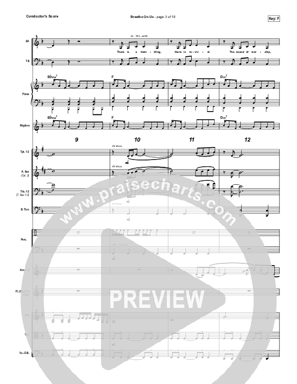 Breathe On Us Conductor's Score (Kari Jobe)