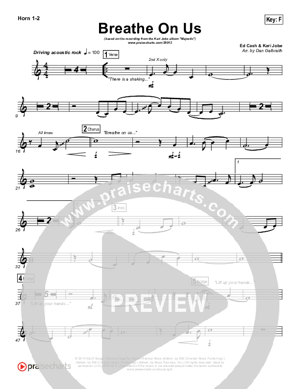 Breathe On Us French Horn 1/2 (Kari Jobe)