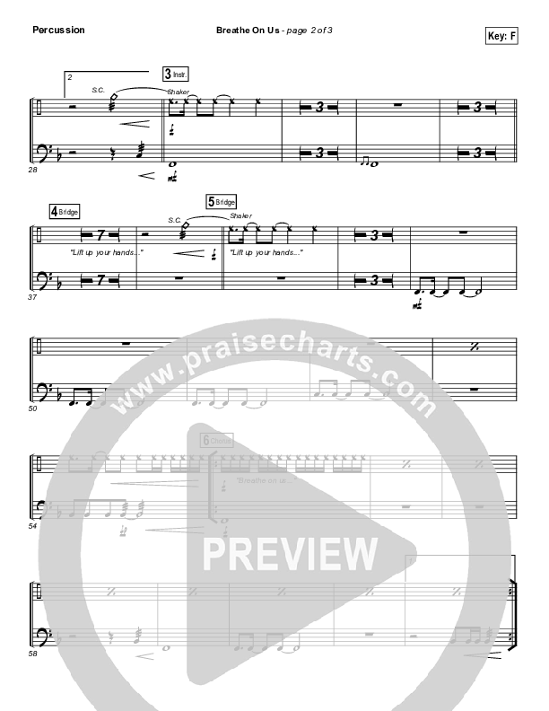 Breathe On Us Percussion (Kari Jobe)