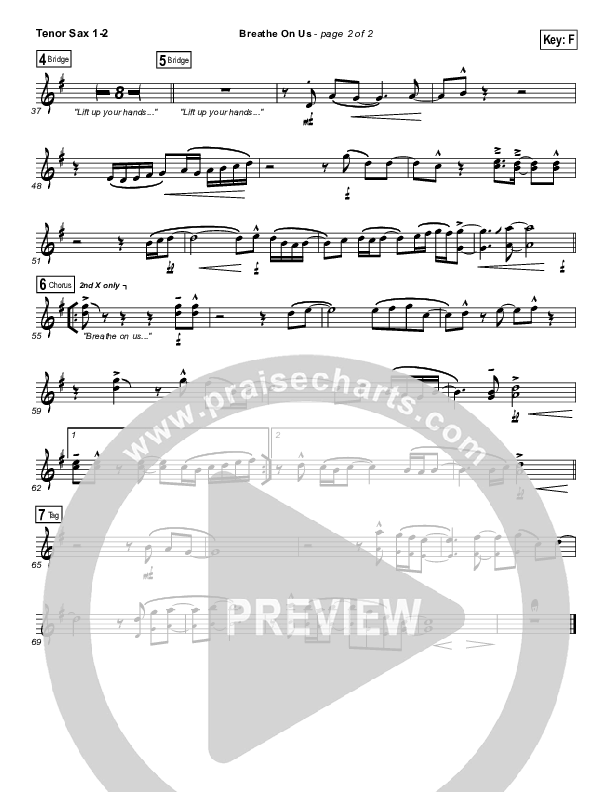 Breathe On Us Tenor Sax 1/2 (Kari Jobe)