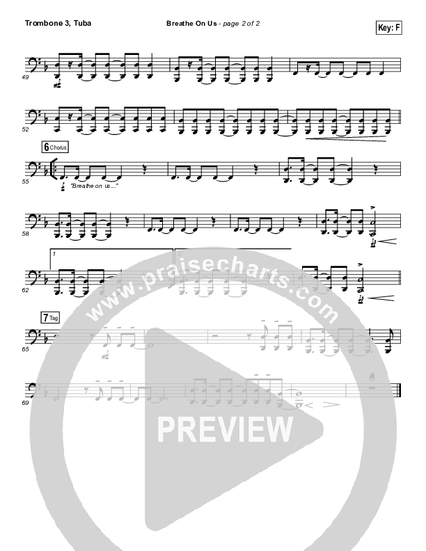 Breathe On Us Trombone 3/Tuba (Kari Jobe)