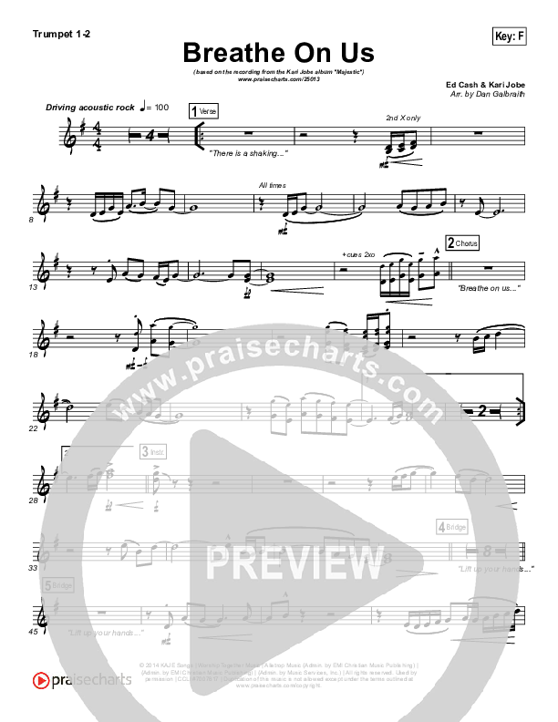 Breathe On Us Trumpet 1,2 (Kari Jobe)