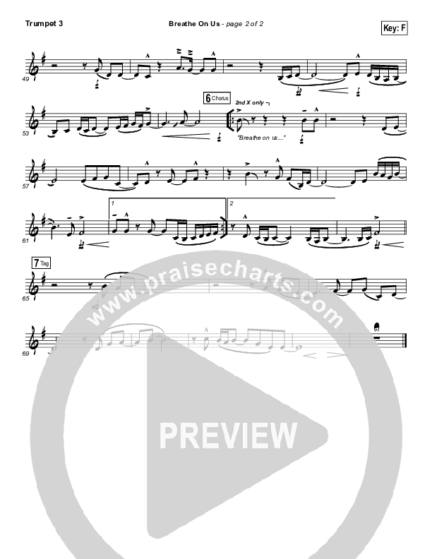Breathe On Us Trumpet 3 (Kari Jobe)