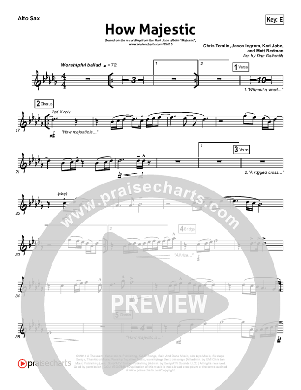 How Majestic Alto Sax (Kari Jobe)