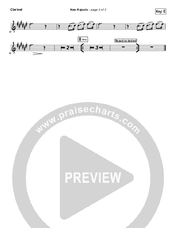How Majestic Clarinet (Kari Jobe)