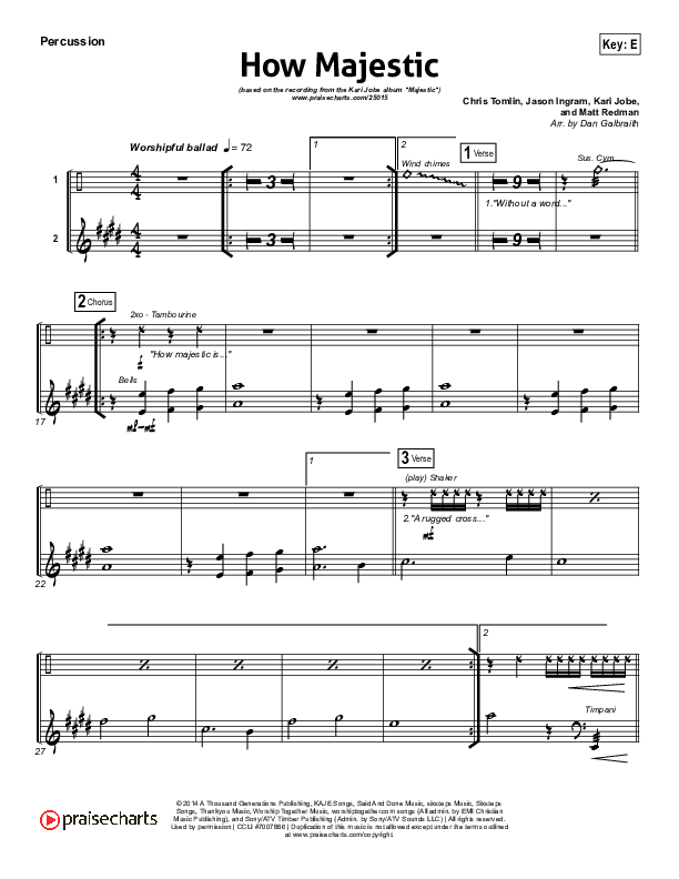 How Majestic Percussion (Kari Jobe)