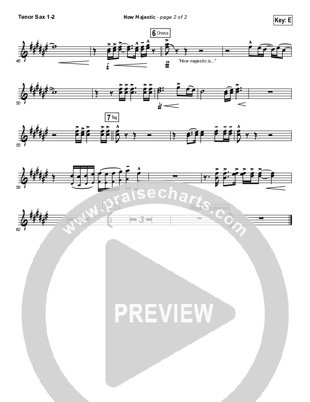 How Majestic Tenor Sax 1/2 (Kari Jobe)