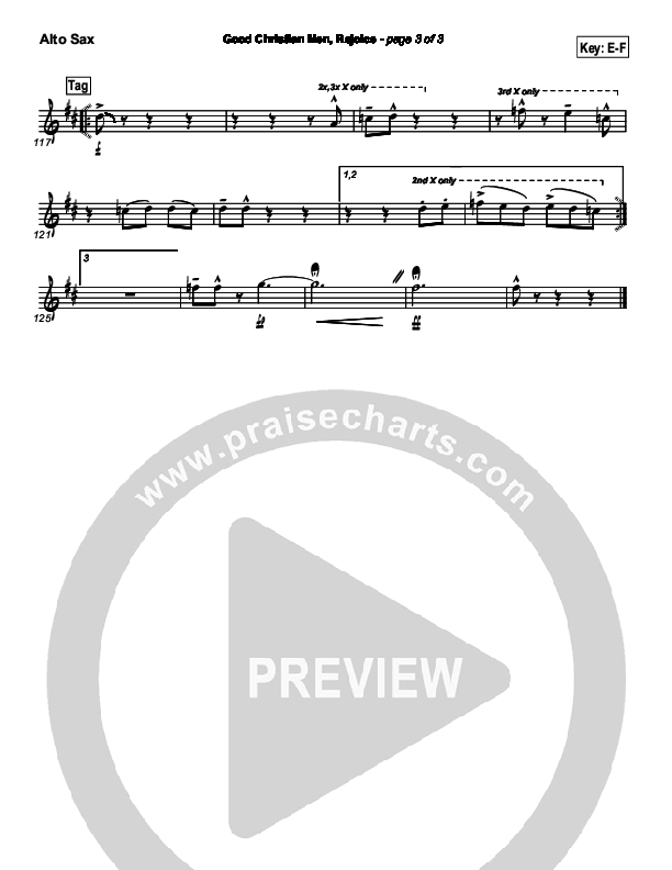 Good Christian Men Rejoice Alto Sax (PraiseCharts Band / Arr. Daniel Galbraith)