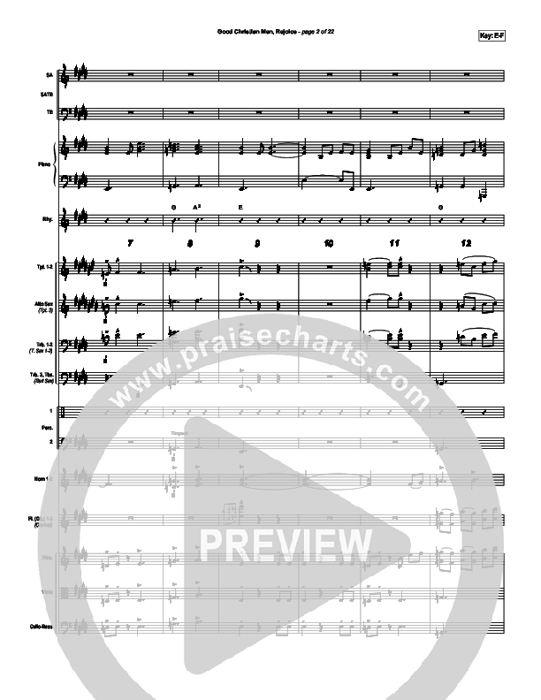 Good Christian Men Rejoice Orchestration (PraiseCharts Band / Arr. Daniel Galbraith)