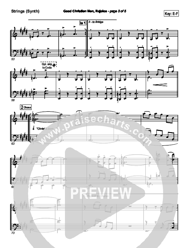 Good Christian Men Rejoice Synth Strings (PraiseCharts Band / Arr. Daniel Galbraith)